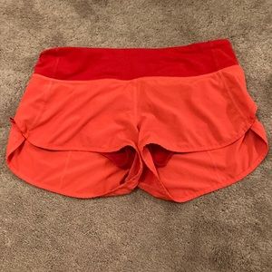 Red speed up lulu shorts!